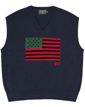 DENIM TEARS Pan Africa Knitted Vest - Blue