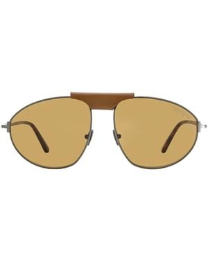 Tom Ford Pilot-Frame Sunglasses - Metallic