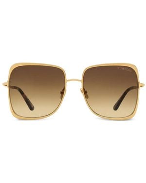 Tom Ford Tara Square-Frame Sunglasses - Natural