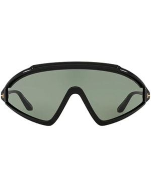 Tom Ford Lorna Shield-Frame Sunglasses - Green