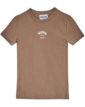 Moschino Logo-Print T-Shirt - Brown