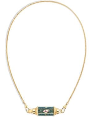 Marie Lichtenberg 18Kt Geelgouden Evil Eye Halsketting - Metallic