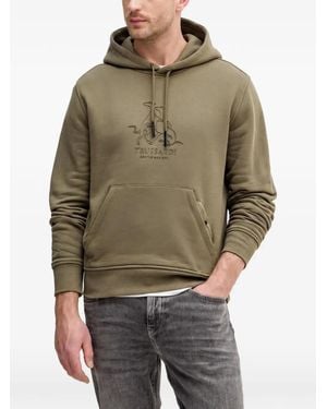 Trussardi Graphic Hooded Sweatshirt - Green