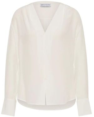 Rebecca Vallance Lavon V-Neck Blouse - White