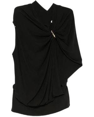 Sportmax Lacuna Ring-Embellishment Top - Black