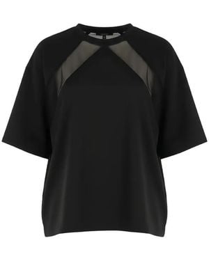 Pinko T-Shirt À Empiècements En Résille - Black