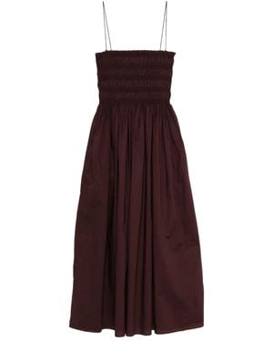 Matteau Shirred Bodice Midi Dress - Purple