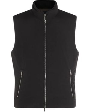 Moorer Gilet Met Rits - Zwart