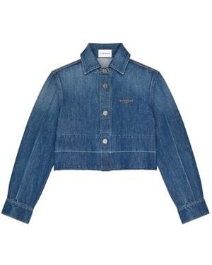 Givenchy Raw-Edge Denim Shirt - Blue