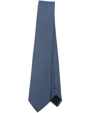 BOSS Pattern Silk-Blend Tie - Blue