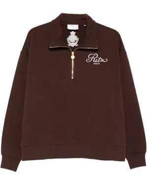 FRAME Sudadera Con Media Cremallera De X Ritz Paris - Marrón