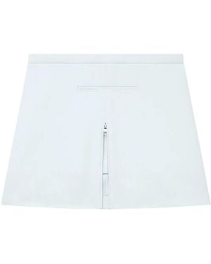 Courreges Zip-Detail Twill Miniskirt - White