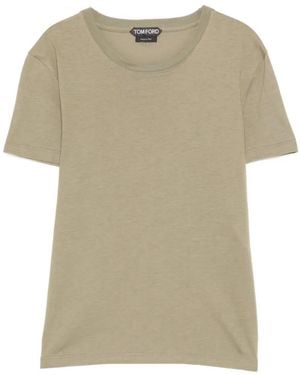 Tom Ford Crew Neck T-Shirt - Natural