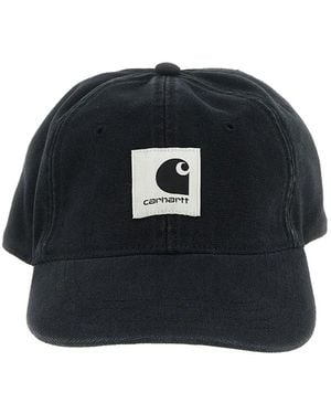 Carhartt Logo-Patch Canvas Cap - Black