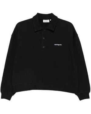 Carhartt Brenta Buttoned Polo Shirt - Black