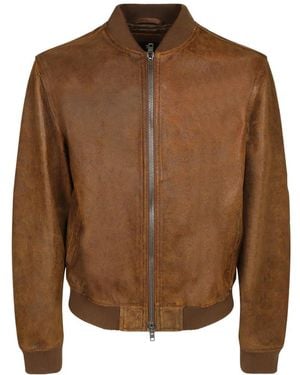 7 For All Mankind Distressed-Effect Jacket - Brown