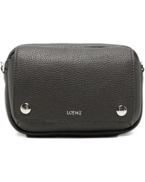 Loewe Grained Leather Messenger Bag - Grey