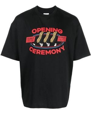 Opening Ceremony Peanuts Logo Cotton T-Shirt - Black