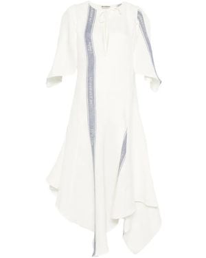 JW Anderson Vestido con dobladillo asimétrico - Blanco