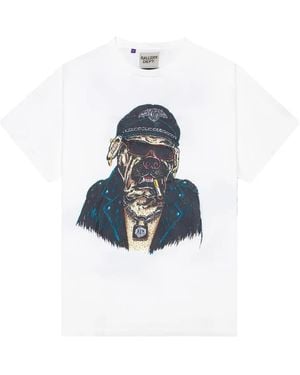 GALLERY DEPT. Oct Biker Dog Graphic-Print T-Shirt - Blue