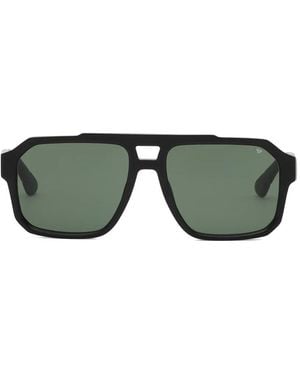 Philipp Plein Geometric-Frame Sunglasses - Green