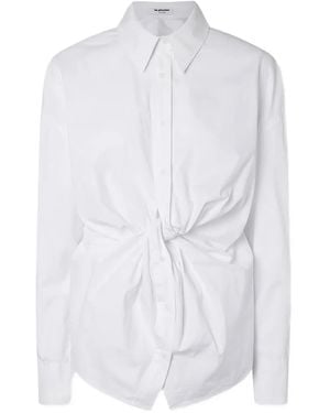 LA PISCINE Knot Long-Sleeve Shirt - White