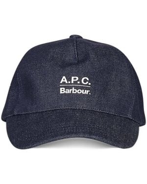 Barbour X A.P.C. Denim Cap - Blue