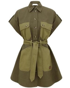 Zimmermann Belted Mini Dress - Green