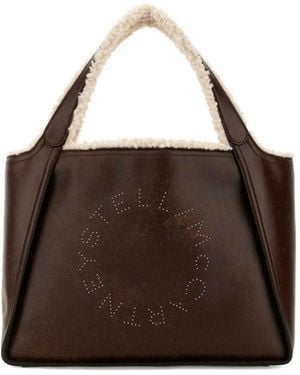 Stella McCartney Sac Cabas À Détail De Logo - Brown