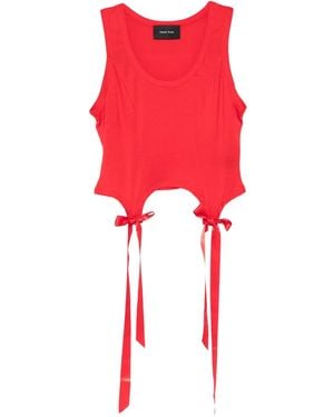 Simone Rocha Bow Tail Easy Top - Red