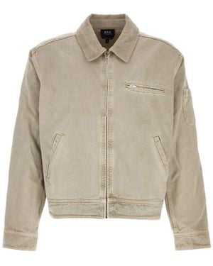 A.P.C. Corduroy-Collar Jacket - Natural
