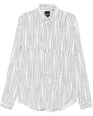 Patrizia Pepe Graphic-Print Flowing Shirt - White