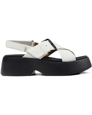 Camper Tasha Leather Sandals - White