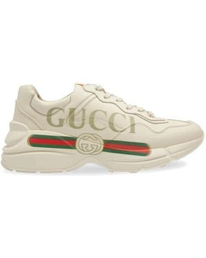 Gucci Rhyton Logo Trainers - White