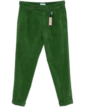 Manuel Ritz Pleated Tapered Pants - Green