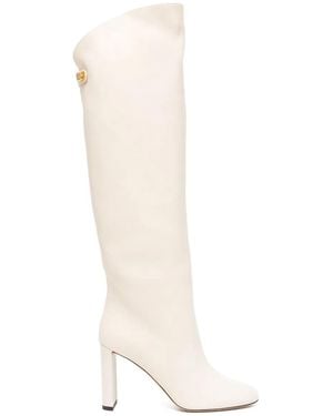 Maison Skorpios Adrianna 90Mm Knee-High Boots - White