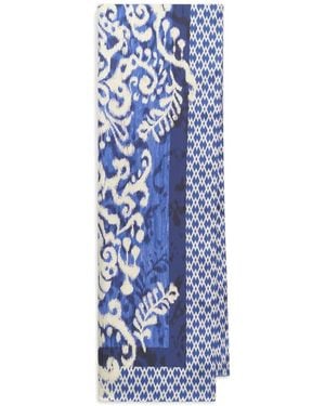 Maliparmi Collection Printed Stole - Blue