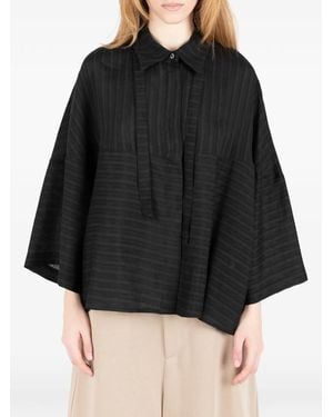 Societe Anonyme Sakamoto Striped Shirt - Black