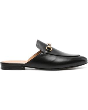 Gucci Princetown Leather Mules - Black