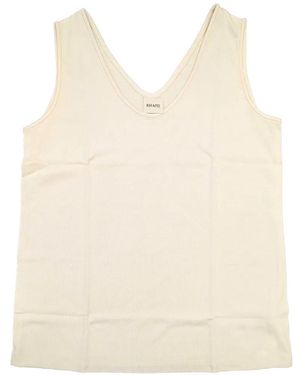 KHAITE V-Neck Top - Natural