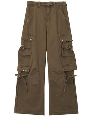 Musium Div. Pantalon Cargo À Détail De Boucle - Green