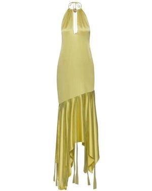 Baobab Asymmetrische Jurk Verfraaid Met Hars - Metallic