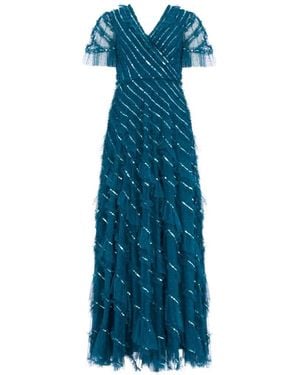 Needle & Thread V-Neck Midi Dress - Blue