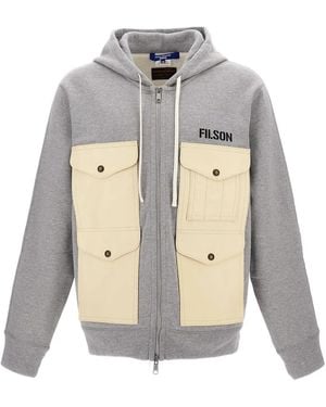 Junya Watanabe Drawstring Hooded Jacket - White