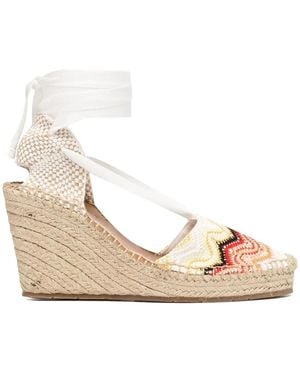 Missoni Signature-Zigzag Wedge Espadrilles - Natural