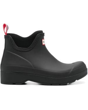 HUNTER 35Mm Logo-Patch Rain Boots - Black