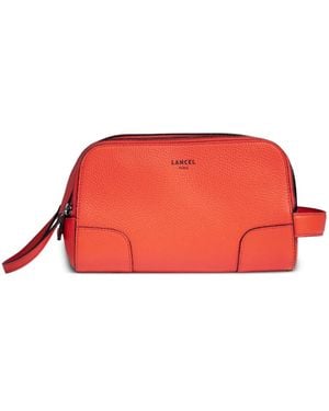 Lancel Charlie Wash Bag - Red