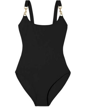 Tory Burch Clip-Detail Tank Swimsuit - Black