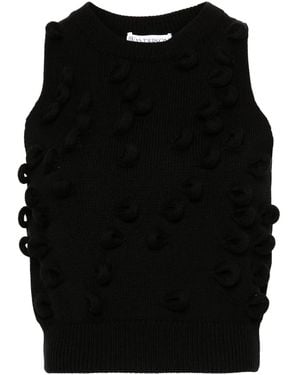 JW Anderson Loop-Detailing Knitted Tank Top - Black
