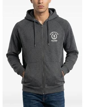 Brunello Cucinelli Sudadera Con Capucha Y Logo - Gris